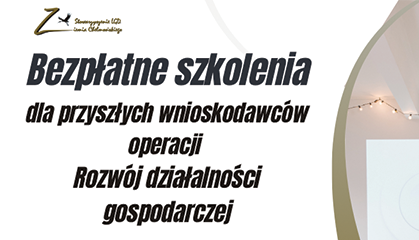 Zdjęcie: ZAPROSZENIE NA BEZPŁATNE SZKOLENIA